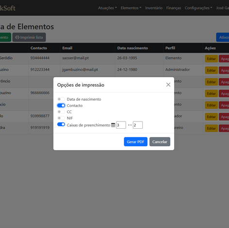 Listas personalizáveis